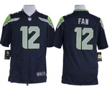 Nike Seattle Seahawks #12 Fan Navy Blue Game Jersey