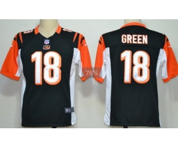 Nike Cincinnati Bengals #18 A.J. Green Black Game Jersey