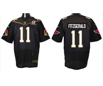 Men's Arizona Cardinals #11 Larry Fitzgerald Black 2016 Pro Bowl Nike Elite Jersey