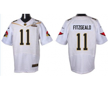 Men's Arizona Cardinals #11 Larry Fitzgerald White 2016 Pro Bowl Nike Elite Jersey