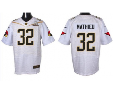 Men's Arizona Cardinals #32 Tyrann Mathieu White 2016 Pro Bowl Nike Elite Jersey