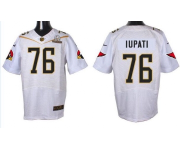 Men's Arizona Cardinals #76 Mike Iupati White 2016 Pro Bowl Nike Elite Jersey