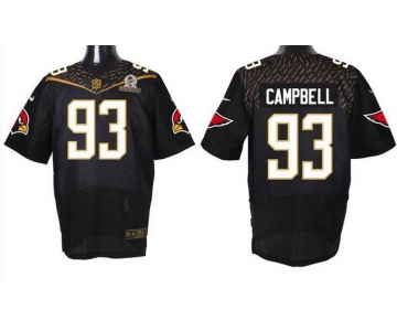 Men's Arizona Cardinals #93 Calais Campbell Black 2016 Pro Bowl Nike Elite Jersey