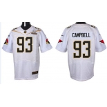 Men's Arizona Cardinals #93 Calais Campbell White 2016 Pro Bowl Nike Elite Jersey