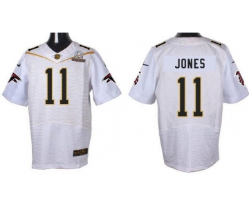 Men's Atlanta Falcons #11 Julio Jones White 2016 Pro Bowl Nike Elite Jersey