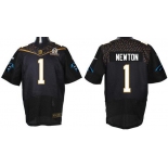 Men's Carolina Panthers #1 Cam Newton Black 2016 Pro Bowl Nike Elite Jersey