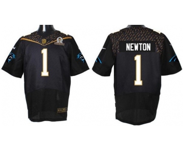 Men's Carolina Panthers #1 Cam Newton Black 2016 Pro Bowl Nike Elite Jersey