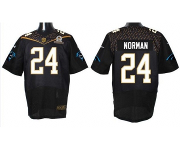 Men's Carolina Panthers #24 Josh Norman Black 2016 Pro Bowl Nike Elite Jersey