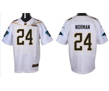 Men's Carolina Panthers #24 Josh Norman White 2016 Pro Bowl Nike Elite Jersey