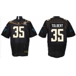 Men's Carolina Panthers #35 Mike Tolbert Black 2016 Pro Bowl Nike Elite Jersey