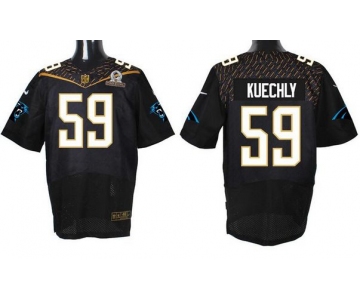 Men's Carolina Panthers #59 Luke Kuechly Black 2016 Pro Bowl Nike Elite Jersey