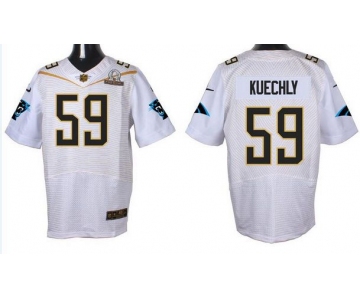 Men's Carolina Panthers #59 Luke Kuechly White 2016 Pro Bowl Nike Elite Jersey