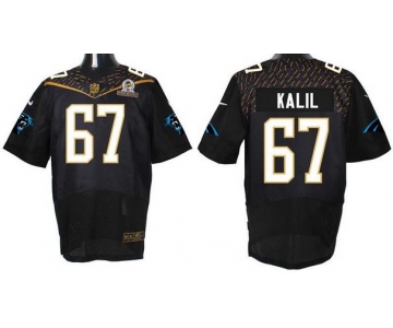 Men's Carolina Panthers #67 Ryan Kalil Black 2016 Pro Bowl Nike Elite Jersey