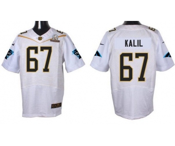 Men's Carolina Panthers #67 Ryan Kalil White 2016 Pro Bowl Nike Elite Jersey