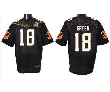 Men's Cincinnati Bengals #18 A.J. Green Black 2016 Pro Bowl Nike Elite Jersey