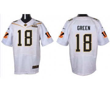 Men's Cincinnati Bengals #18 A.J. Green White 2016 Pro Bowl Nike Elite Jersey