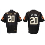 Men's Cincinnati Bengals #20 Reggie Nelson Black 2016 Pro Bowl Nike Elite Jersey