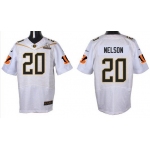 Men's Cincinnati Bengals #20 Reggie Nelson White 2016 Pro Bowl Nike Elite Jersey