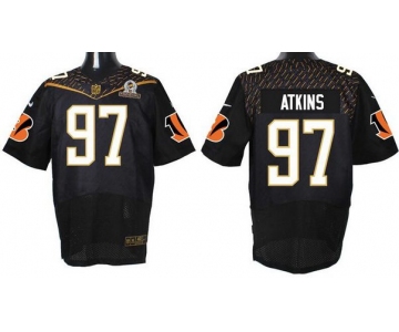 Men's Cincinnati Bengals #97 Geno Atkins Black 2016 Pro Bowl Nike Elite Jersey