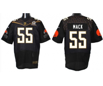 Men's Cleveland Browns #55 Alex Mack Black 2016 Pro Bowl Nike Elite Jersey
