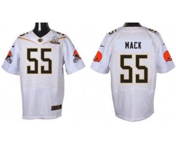 Men's Cleveland Browns #55 Alex Mack White 2016 Pro Bowl Nike Elite Jersey