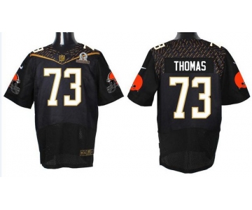 Men's Cleveland Browns #73 Joe Thomas Black 2016 Pro Bowl Nike Elite Jersey