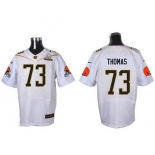 Men's Cleveland Browns #73 Joe Thomas White 2016 Pro Bowl Nike Elite Jersey