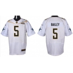 Men's Dallas Cowboys #5 Dan Bailey White 2016 Pro Bowl Nike Elite Jersey