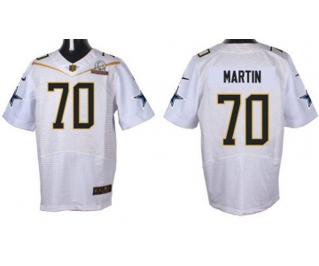 Men's Dallas Cowboys #70 Zack Martin White 2016 Pro Bowl Nike Elite Jersey