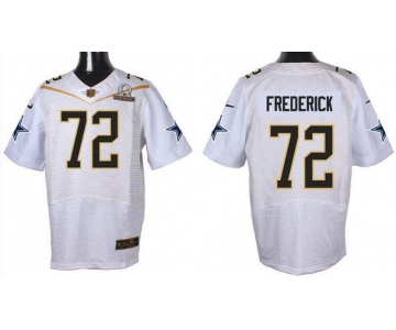 Men's Dallas Cowboys #72 Travis Frederick White 2016 Pro Bowl Nike Elite Jersey