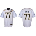 Men's Dallas Cowboys #77 Tyron Smith White 2016 Pro Bowl Nike Elite Jersey