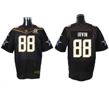 Men's Dallas Cowboys #88 Michael Irvin Black 2016 Pro Bowl Nike Elite Jersey