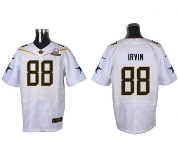 Men's Dallas Cowboys #88 Michael Irvin White 2016 Pro Bowl Nike Elite Jersey