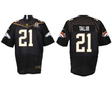 Men's Denver Broncos #21 Aqib Talib Black 2016 Pro Bowl Nike Elite Jersey