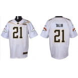 Men's Denver Broncos #21 Aqib Talib White 2016 Pro Bowl Nike Elite Jersey