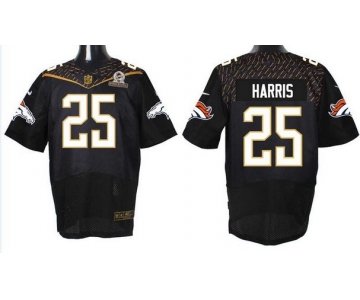 Men's Denver Broncos #25 Chris Harris Jr Black 2016 Pro Bowl Nike Elite Jersey