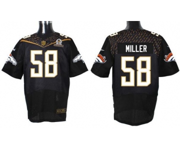 Men's Denver Broncos #58 Von Miller Black 2016 Pro Bowl Nike Elite Jersey