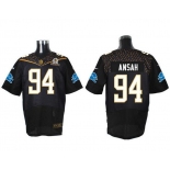 Men's Detroit Lions #94 Ezekiel Ansah Black 2016 Pro Bowl Nike Elite Jersey