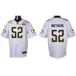 Men's Green Bay Packers #52 Clay Matthews White 2016 Pro Bowl Nike Elite Jersey