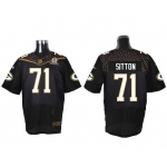 Men's Green Bay Packers #71 Josh Sitton Black 2016 Pro Bowl Nike Elite Jersey