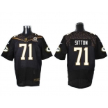 Men's Green Bay Packers #71 Josh Sitton Black 2016 Pro Bowl Nike Elite Jersey