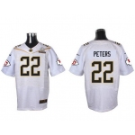 Men's Kansas City Chiefs #22 Marcus Peters White 2016 Pro Bowl Nike Elite Jersey