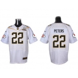 Men's Kansas City Chiefs #22 Marcus Peters White 2016 Pro Bowl Nike Elite Jersey