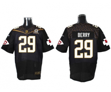 Men's Kansas City Chiefs #29 Eric Berry Black 2016 Pro Bowl Nike Elite Jersey