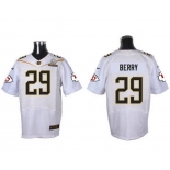 Men's Kansas City Chiefs #29 Eric Berry White 2016 Pro Bowl Nike Elite Jersey