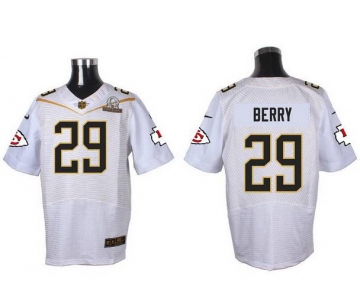 Men's Kansas City Chiefs #29 Eric Berry White 2016 Pro Bowl Nike Elite Jersey