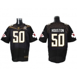 Men's Kansas City Chiefs #50 Justin Houston Black 2016 Pro Bowl Nike Elite Jersey