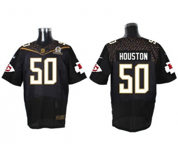 Men's Kansas City Chiefs #50 Justin Houston Black 2016 Pro Bowl Nike Elite Jersey