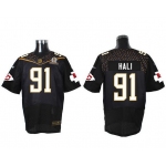 Men's Kansas City Chiefs #91 Tamba Hali Black 2016 Pro Bowl Nike Elite Jersey