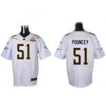 Men's Miami Dolphins #51 Mike Pouncey White 2016 Pro Bowl Nike Elite Jersey